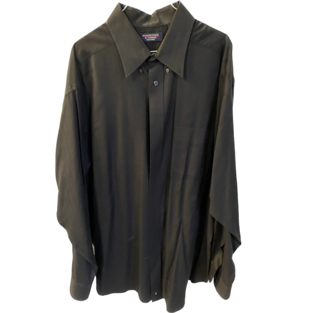 Roundtree & Yorke Easy Care button down shirt, XXL, black.